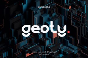 Geoty – Modern Display Digital Logo Typeface