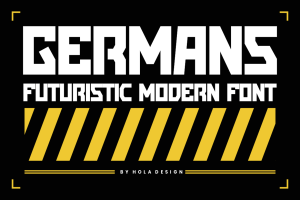 Germans – Techno & Futuristic Font
