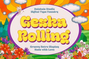 Geska Rolling – Groovy Retro Font