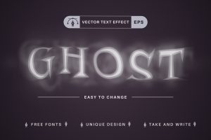 Ghost – Editable Text Effect, Font Style