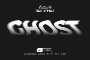 Ghost Text Effect Wave Blurry Style