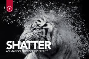 Gif Animated Shatter Photoshop Action