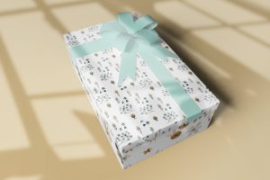 Gift Box Mockup With Ribbon