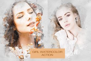 Girl Watercolor Action