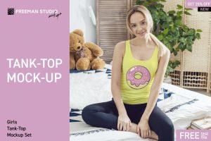 Girls Tank-Top Mock-Up Set