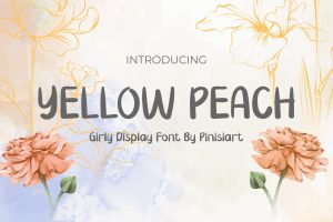 Girly Font – Yellow Peach
