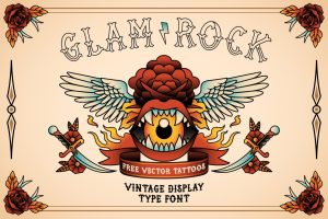 Glam Rock Vintage Font