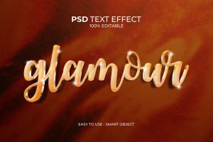 Glamour Rose Gold Text Effect