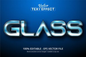 Glass – Editable Text Effect, Font Style