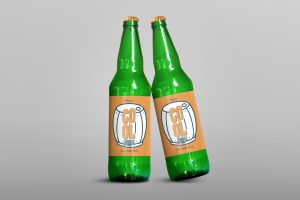 Glass Beers Bottle Mockup