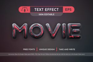 Glass Blood – Editable Text Effect, Font Style