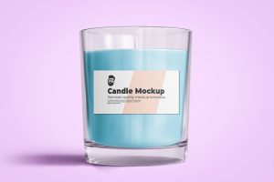 Glass Candle Mockup