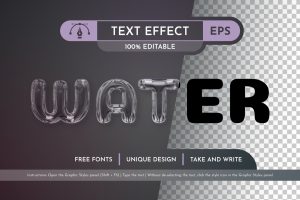 Glass Editable Text Effect, Graphic Style