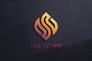 Glass Logo Sign Mockup