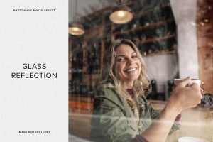 Glass Reflection Image Effect Mockup