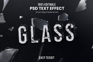 Glass-Text Effect