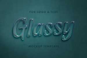 Glassy Bubble Text Effect