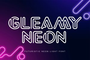 Gleamy Neon – Futuristic Neon Light font
