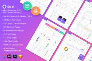 Gleek-Admin Dashboard Huge UI Kit MultiPurpose