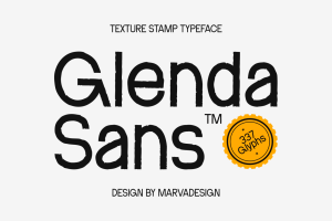 Glenda Sans – A Modern Sans Stamps