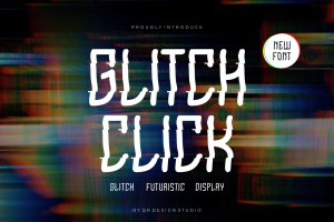 Glitch Click – Cyber & Glitch Font