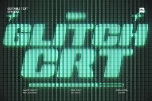 Glitch CRT Text Effect