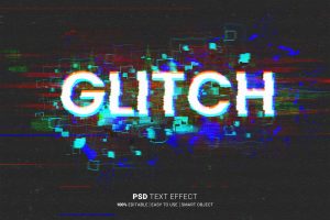 Glitch Editable Text Effect