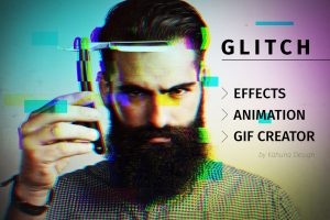 Glitch effect with GIF animation