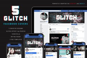 Glitch Facebook Covers