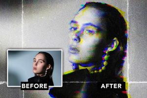Glitch Pixel Photo Effect