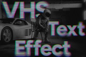 Glitch VHS Text Effect