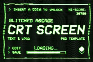 Glitched Arcade Text & Logo Effect