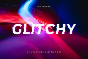 Glitchy – A digital Glitch Font