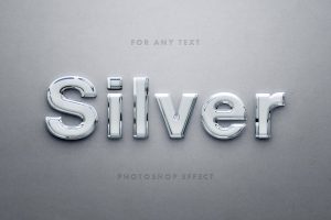 Glossy 3D Silver Text Effect