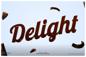 Glossy Chocolate 3D Text Effect