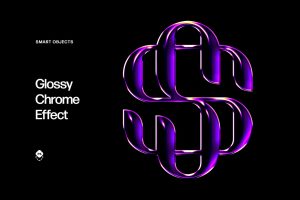 Glossy Chrome Text Effect