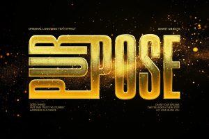 Glossy Gold Text & Logo Effect