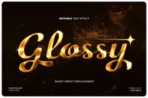 Glossy Gold Text & Logo Effect