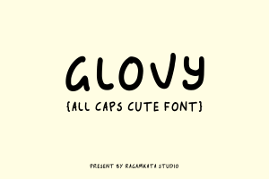 Glovy – All Caps Cute Font