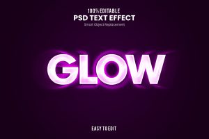 Glow – Neon PSD Text Effect