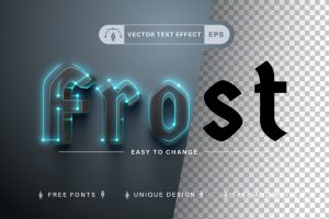 Glow Frost – Editable Text Effect, Font Style