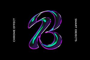 Glowing Chrome Text & Logo Effect