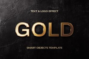 Glowing Gold Text & Logo Effect