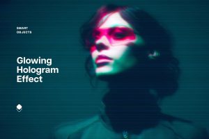 Glowing Hologram Photo Effect