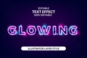 GLOWING Illustrator Text Effect