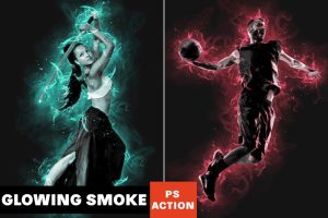 Glowing Smoke Photoshop Action