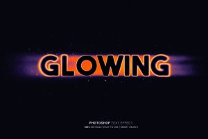 Glowing Text Photoshop Effect