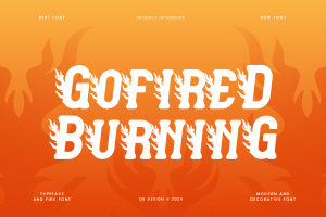 Gofired Burning – Fire Typeface Font