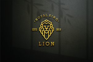 Gold 3D Logo Mockup