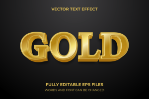 Gold 3d Text Effect